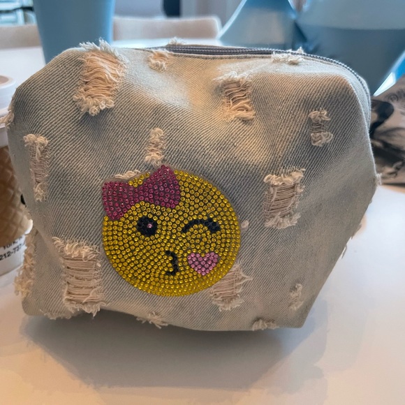 Bari Lynn Bag Pink Denim Charm Strap